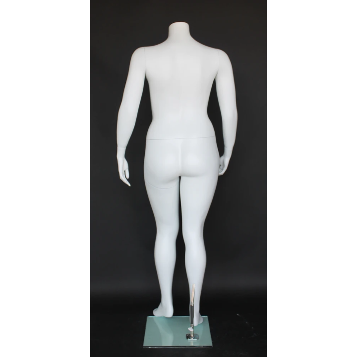 PLUS-1 Matte White Plus size Headless Female Mannequin