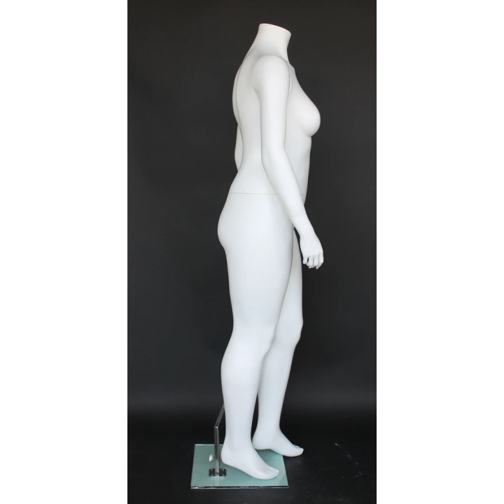 PLUS-1 Matte White Plus size Headless Female Mannequin