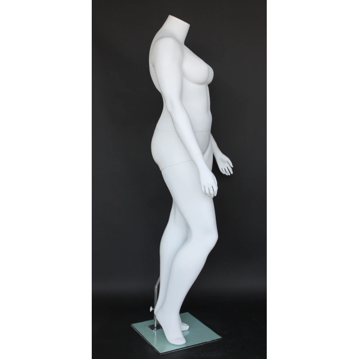 PLUS-2 Matte White Plus size headless Female Mannequin