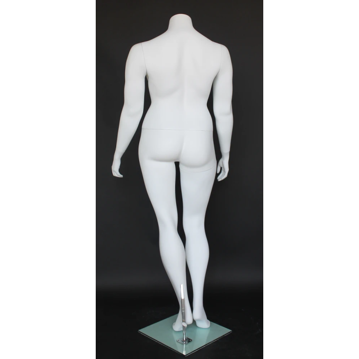 PLUS-2 Matte White Plus size headless Female Mannequin