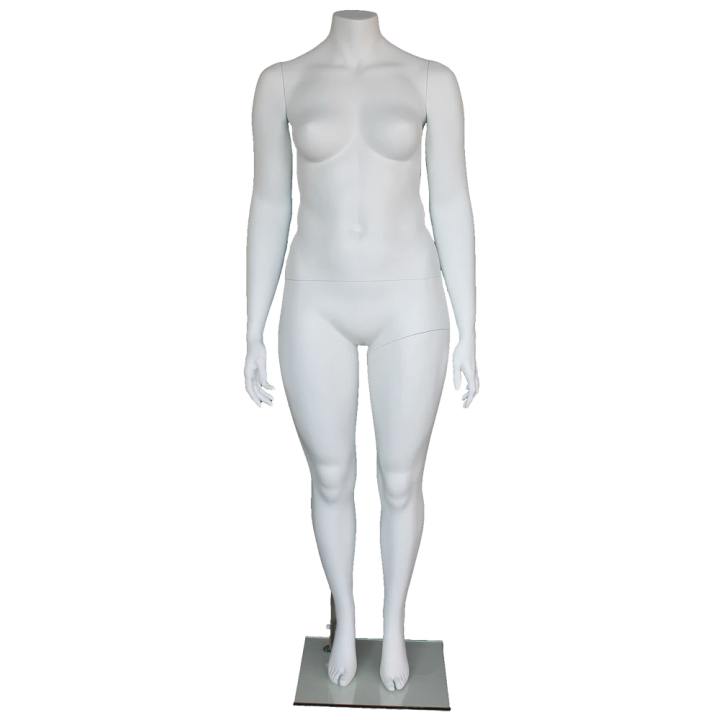 PLUS -5 Matte White Headless Plus size Female Mannequin