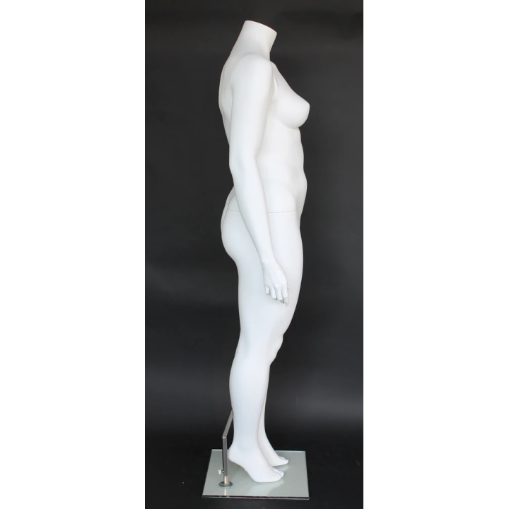 PLUS -5 Matte White Headless Plus size Female Mannequin