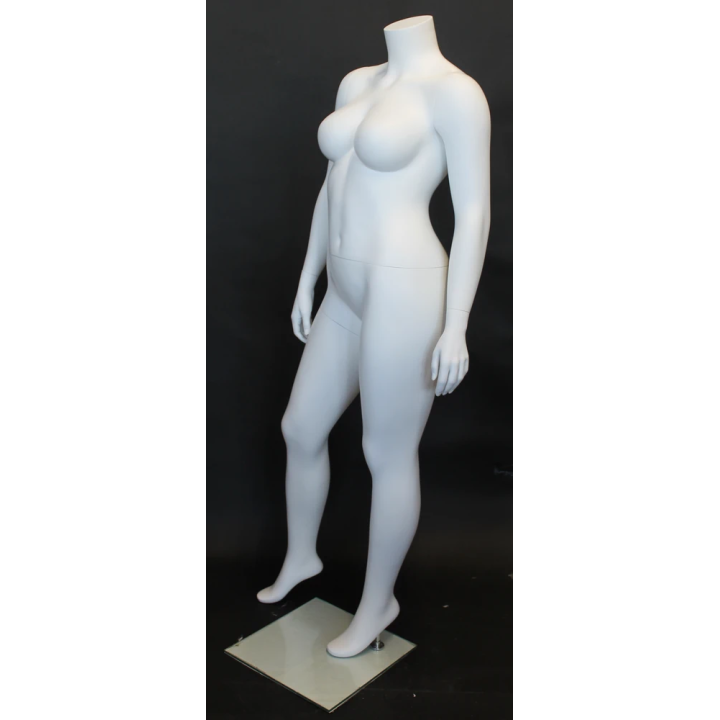 PLUS-7 Headless Matte White Plus size Female Mannequin