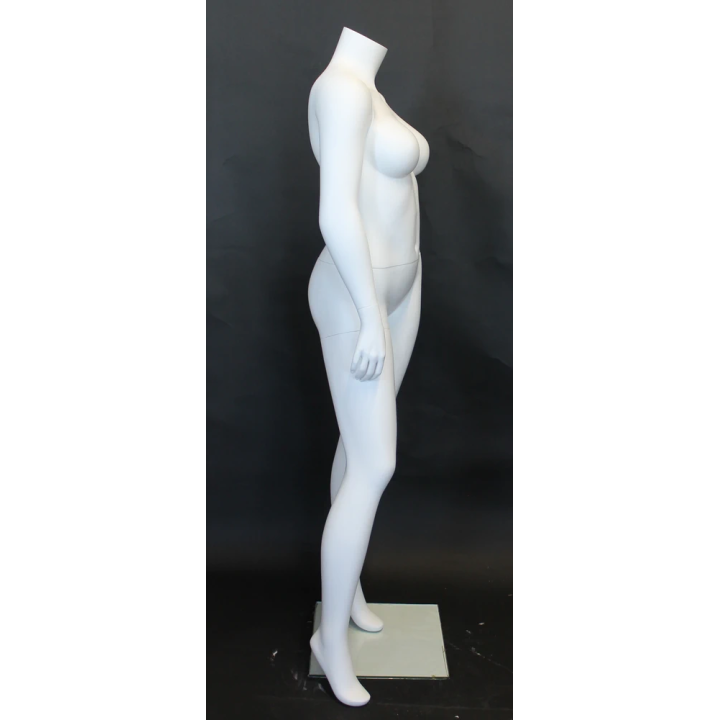 PLUS-7 Headless Matte White Plus size Female Mannequin