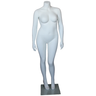 PLUS-8 Headless Matte White Plus size Female Mannequin