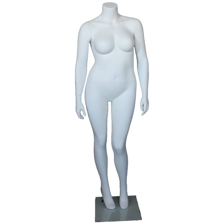 PLUS-8 Headless Matte White Plus size Female Mannequin