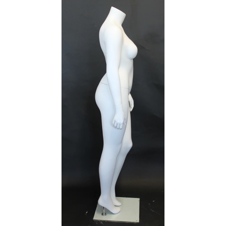 PLUS-8 Headless Matte White Plus size Female Mannequin