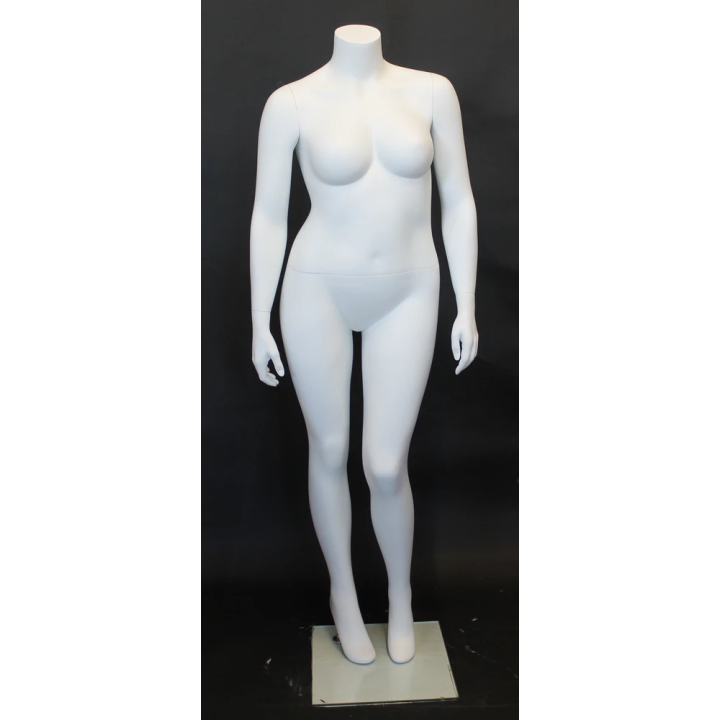 PLUS-8 Headless Matte White Plus size Female Mannequin