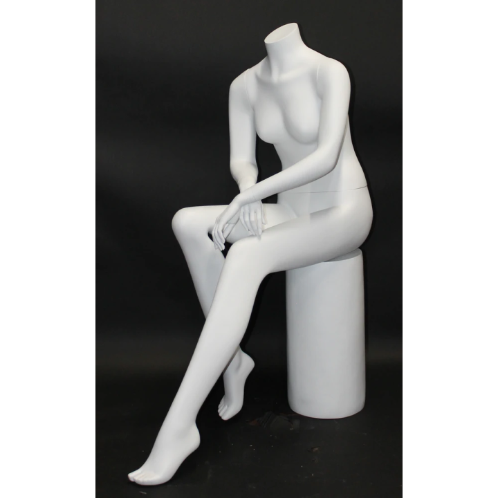STW042-WT Headless Full Body  Sitting Female Mannequin