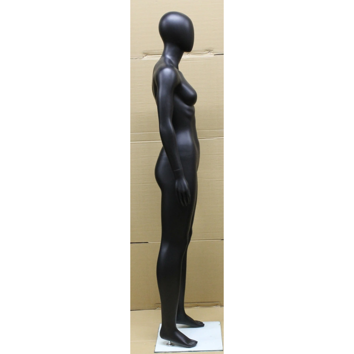 SFW51E-MB - Matte Black Athletic Egg Head Female Mannequin