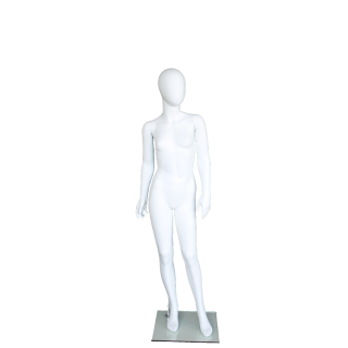 CF13E-WT - Matte White Egg Head 13 Years Teenage Girl Mannequin