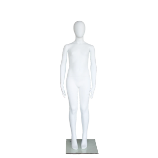 CB16E-WT - 5 ft Matte White Egg Head full body Teenage Mannequin