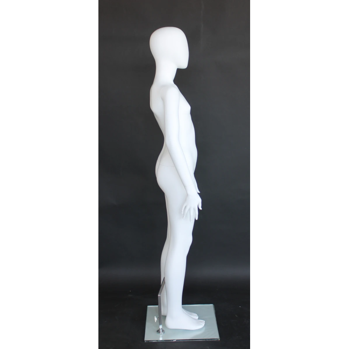CB16E-WT - 5 ft Matte White Egg Head full body Teenage Mannequin