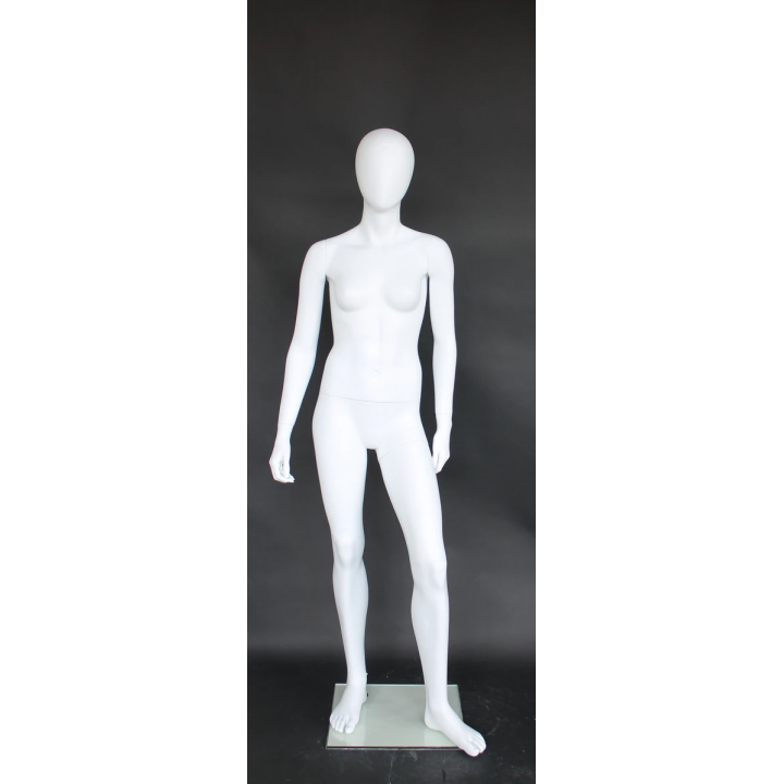 CF17E-WT - 5 ft 4 in Small Size Egg Head Full body Female Mannequin -