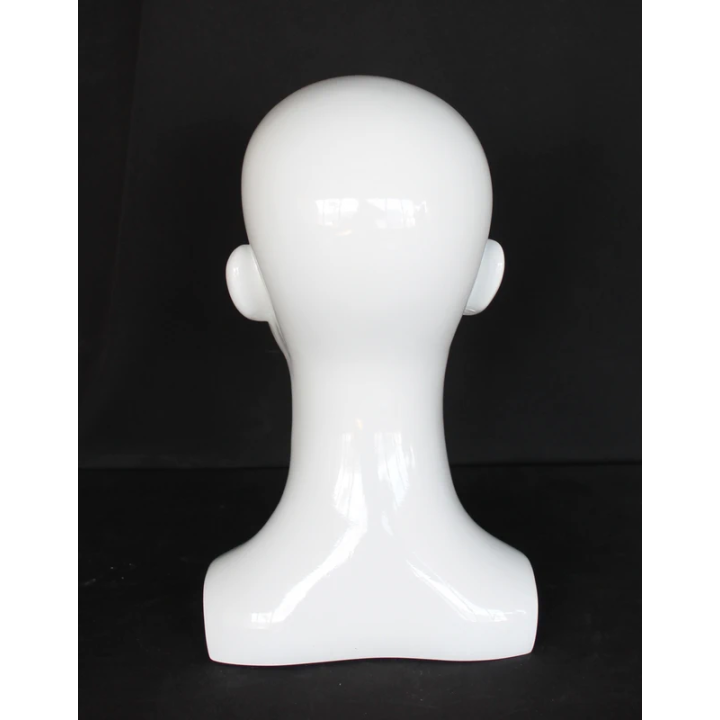 MH53-GW - 13 in H Glossy White Abstract Face Female Head Mannequin