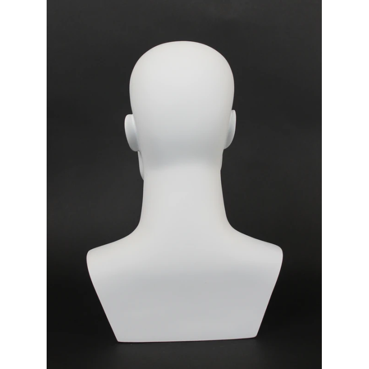 MH27-WT - 15 in H Matte White Featured Face Female Head Mannequin