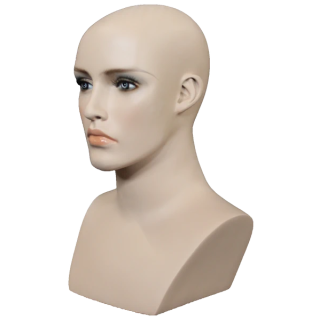 MH27-FT - 15 in Realistic  Face make up Female Head Mannequin