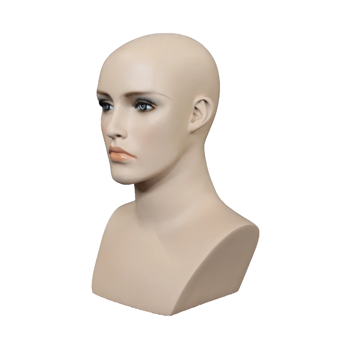 MH27-FT - 15 in Realistic  Face make up Female Head Mannequin