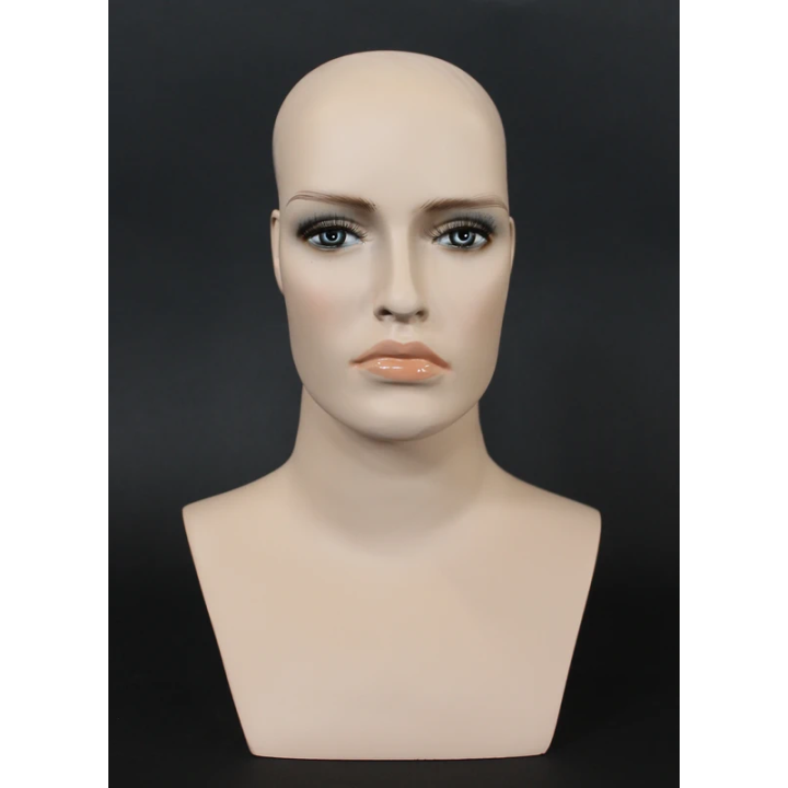 MH27-FT - 15 in Realistic  Face make up Female Head Mannequin