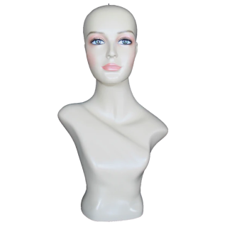 MH2-FT - 21.5 in H Realistic Face make up Female Head Mannequin