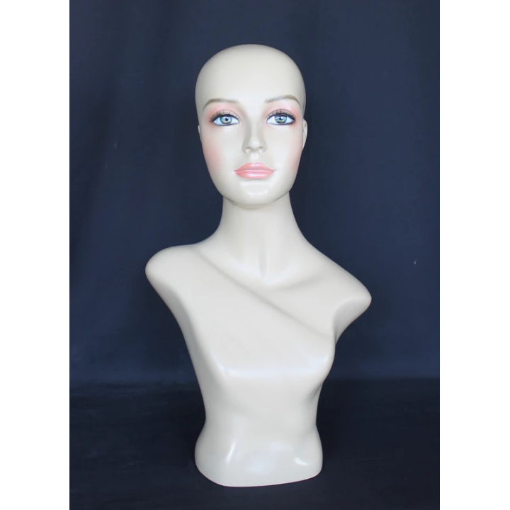 MH2-FT - 21.5 in H Realistic Face make up Female Head Mannequin