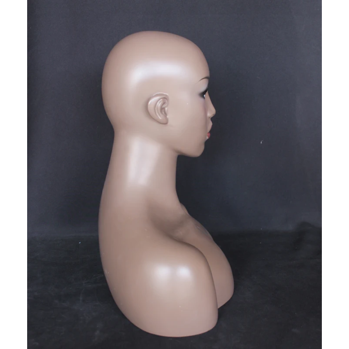 MH5-BK - 19 in African American Face Make up Female Head Mannequin