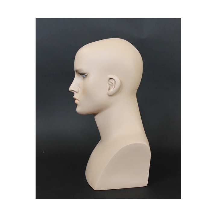 MH7-FT - 16 in Realistic Face Makeup Male Head Mannequin