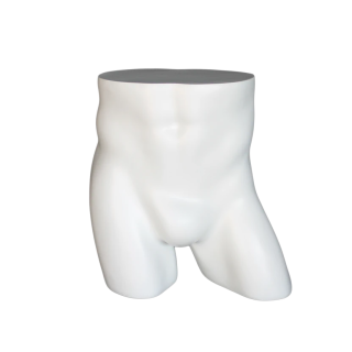 MT003-WT - 16 in Full Round Male Buttocks Mannequin Display Form