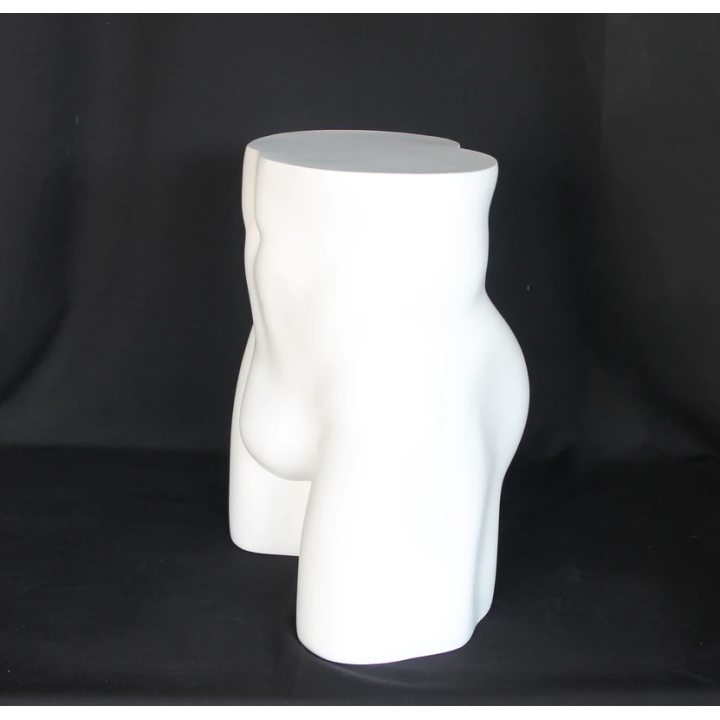 MT003-WT - 16 in Full Round Male Buttocks Mannequin Display Form
