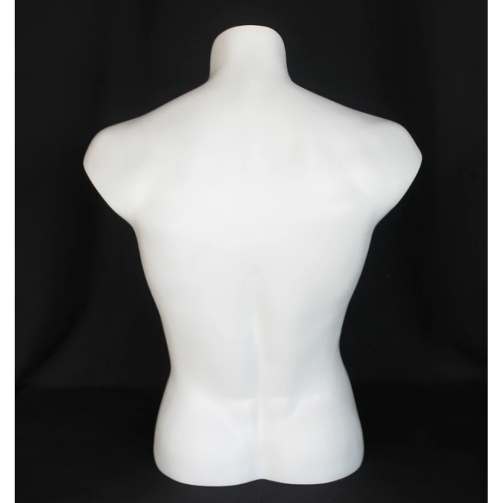 MT15-WT - 27 in Full Round Male Torso Form mannequin Display