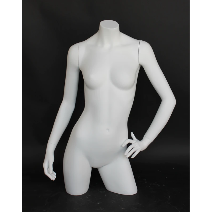 FT10-WT - 34 in H 3Q Body Female Torso With Arms Display Form mannequin