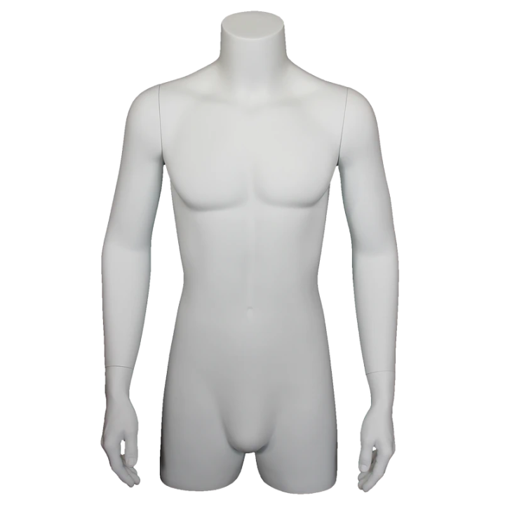 MT2-WT - 36 in 3Q Body Male Torso With Arms Display Form mannequin