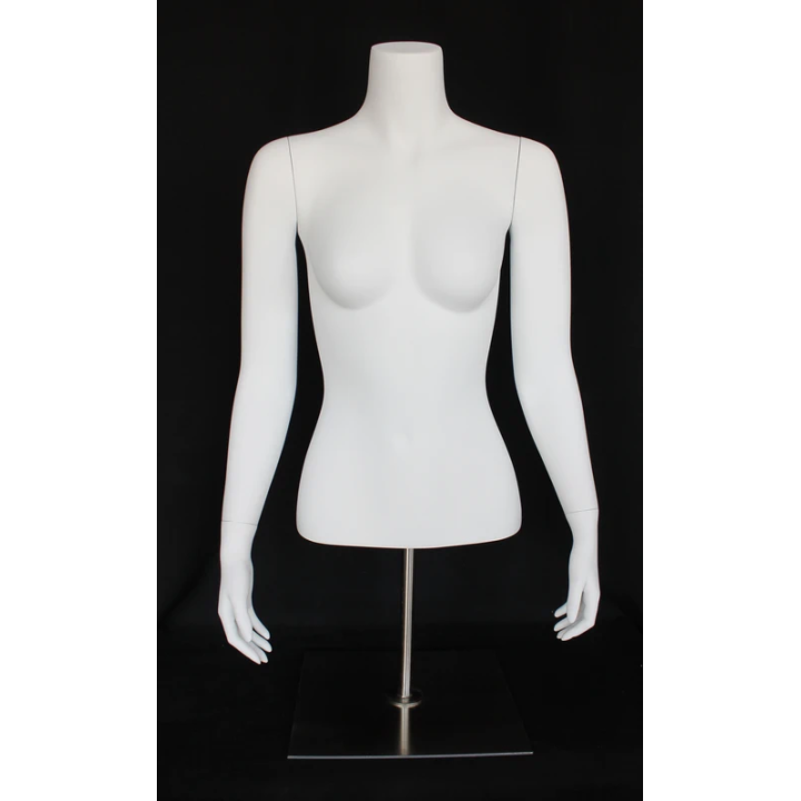FT6-WM - 46 in Female Torso mannequin with Arms and Metal Base