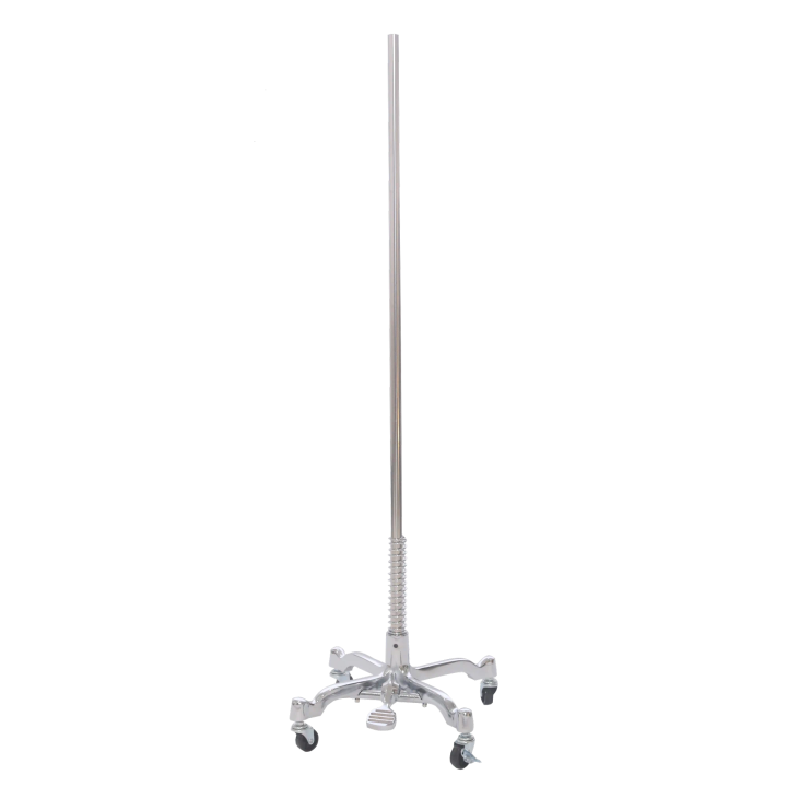 BFMH-1-DMB-CH - Linen Covered Male Half Body mannequin Wooden Arms 4 Wheel Chrome Base