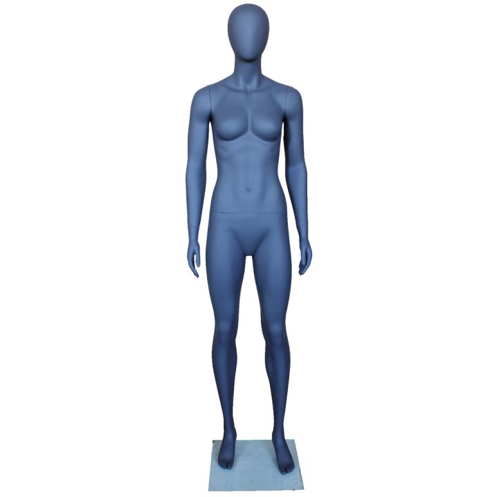 SFW51E-Grey - Matte Grey Athletic Body Egg Head Female Mannequin