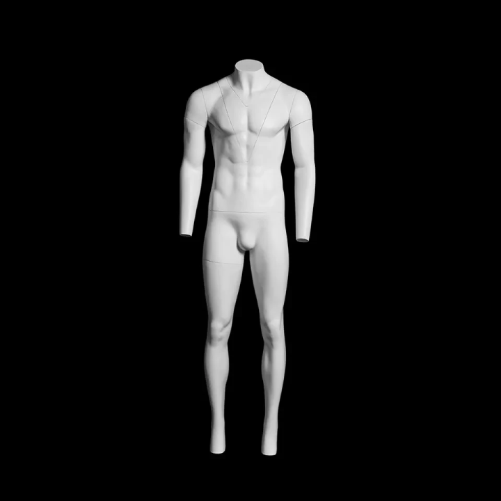 Matte White Full Body Ghost Male Mannequin for Professional Photograph