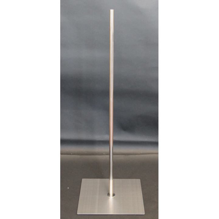 44 in Brush Metal Floor Base (14x14 in) for Mannequin Torso and Dress Form