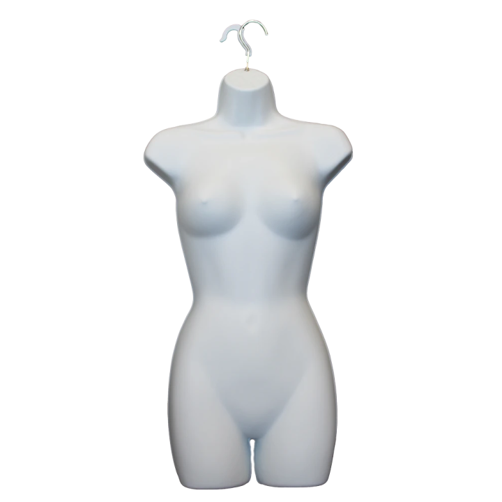 Plastic injected Female Body Form Mannequin with Hook PLXS-67W
