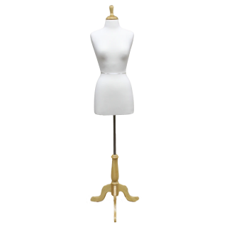 B4W-FR - Size 4/6 Quality Female Dress Form mannequin with wooden tripod base
