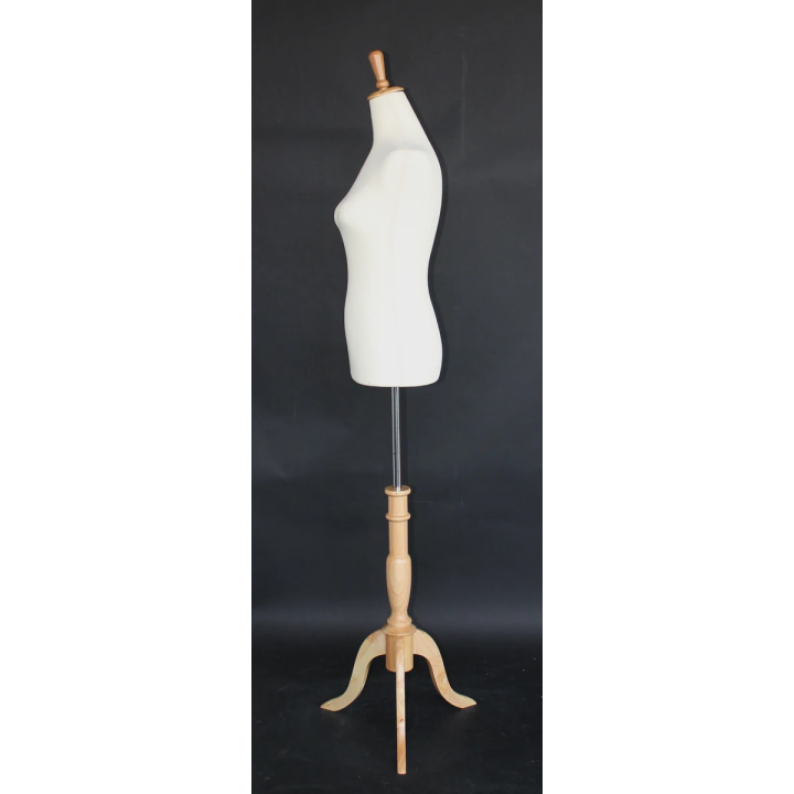 B20-FR - Size 4/6 Female Dress Body form mannequin with wooden tripod base