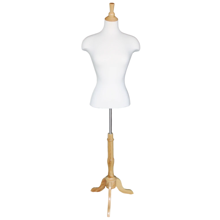 BF5-FR - Size 4/6 Female Blouse Dress form mannequin Wooden Tripod base