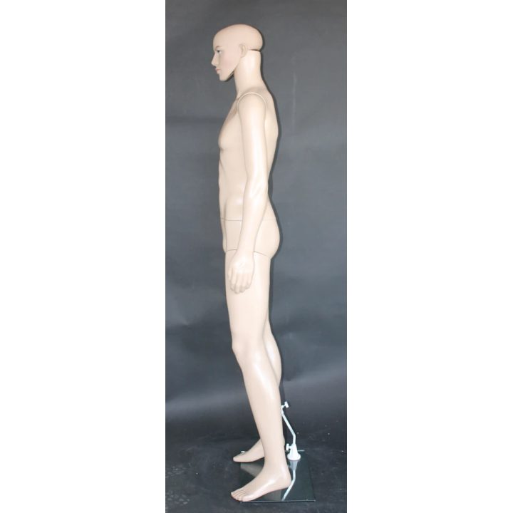PL-M1 - 6 ft 2 in Low Cost Plastic Face Make Up Male Mannequin