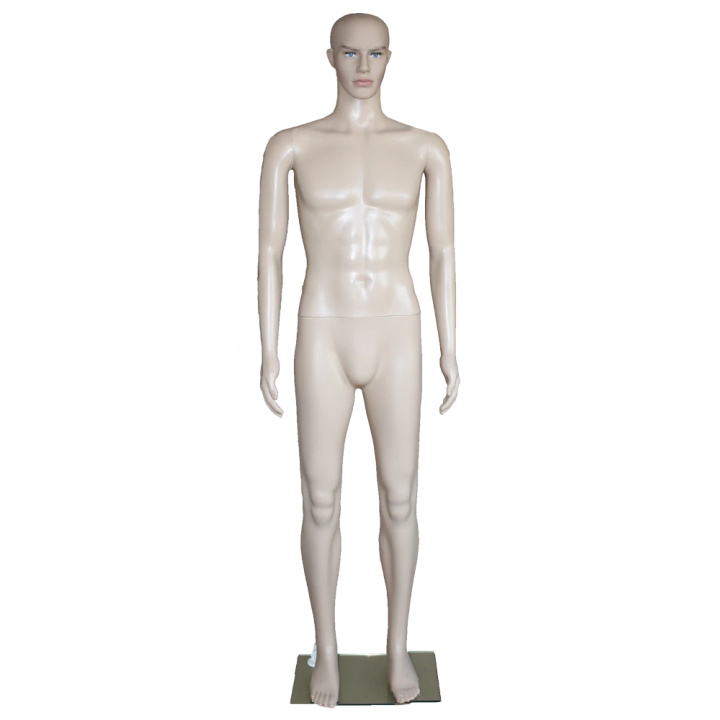 PL-M4 - 6 ft 2 in Low Cost Realistic Plastic Full Body Male Mannequin