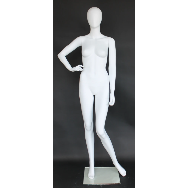 High-fashion attitude Egg Head Female Mannequin -SFW48E-WT