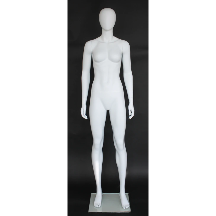 Contemporary Style Egg Head Athletic Female Mannequin -SFW51E-WT