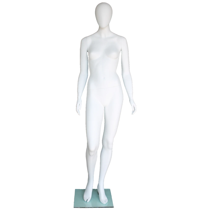 Elegant walking motion Egg Head Female Mannequin -SFW52E-WT