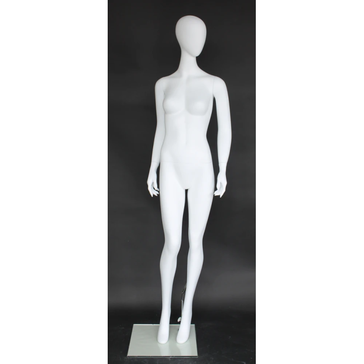 Feminine silhouette Egg Head Female Mannequin -SFW56E-WT