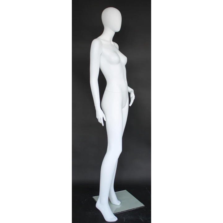 Modern asymmetrical pose Egg Head Female Mannequin -SFW60E-WT