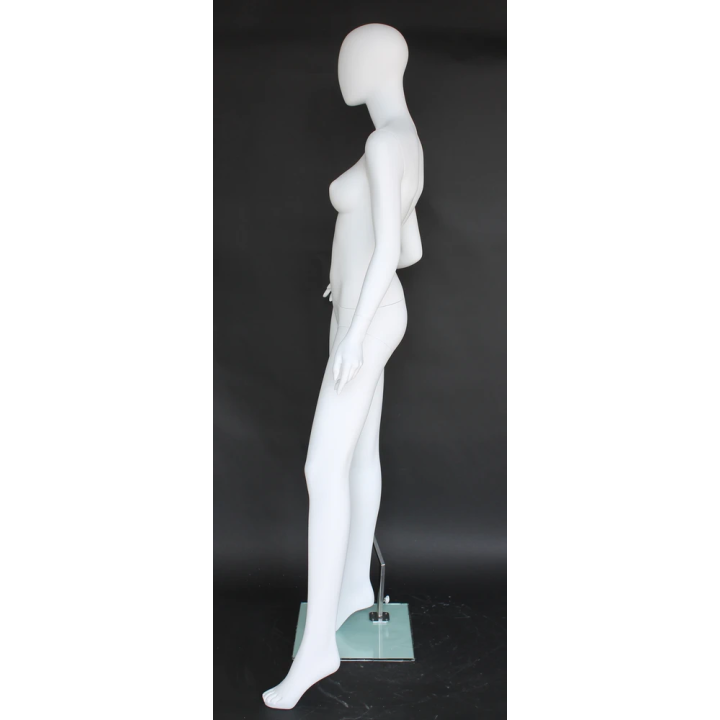 Dynamic Stride Style Egg Head Female Mannequin -SFW61E-WT