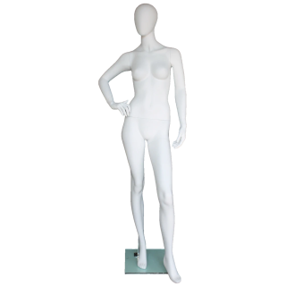 Chic Confidence Style Egg Head Female Mannequin -SFW62E-WT